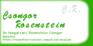 csongor rosenstein business card